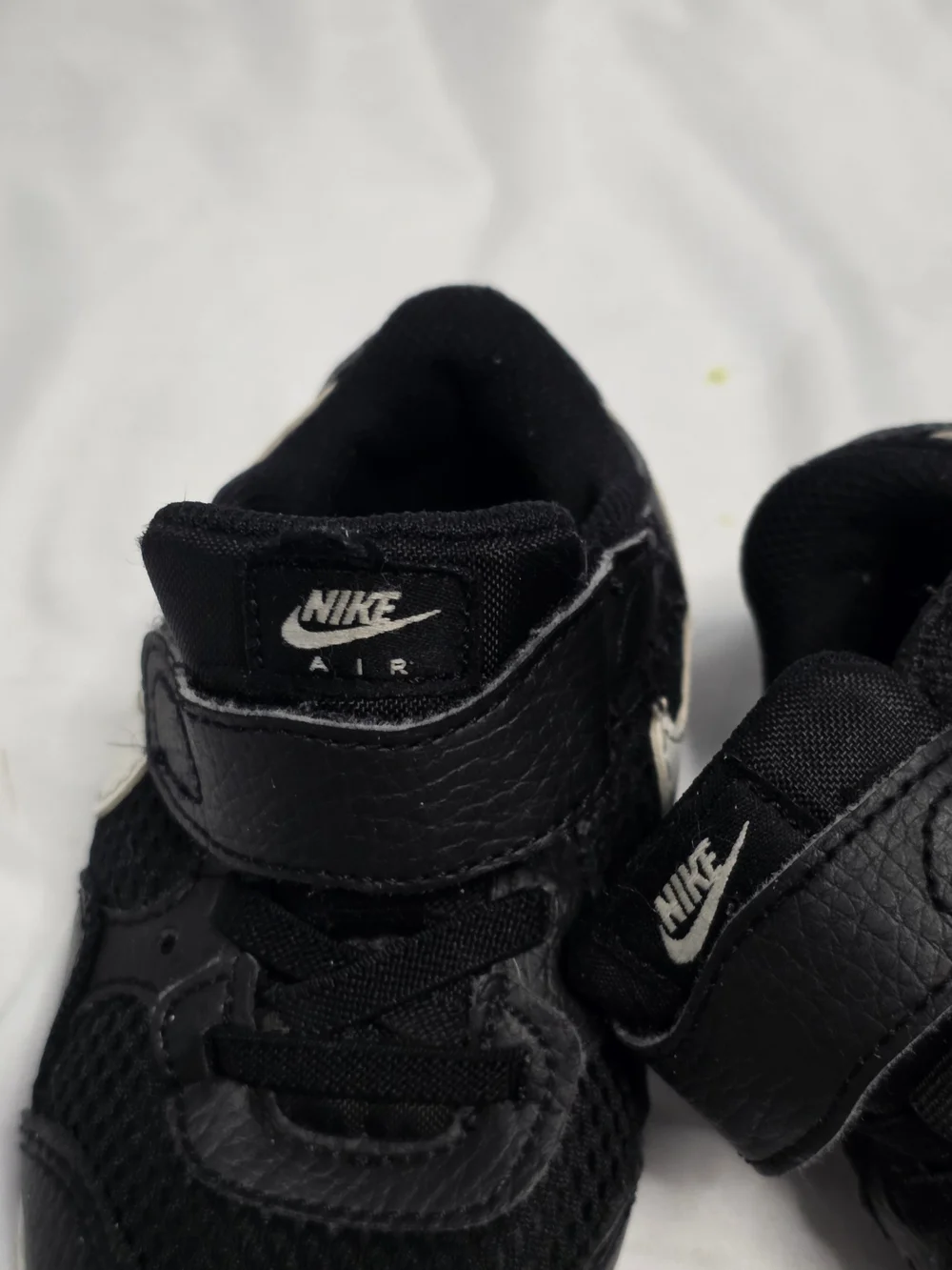 Nike Kids Black and White Hook-and-Loop Sneakers